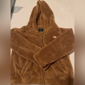 Abercrombie & Fitch Brown Fleece Zip-Up Hoodie